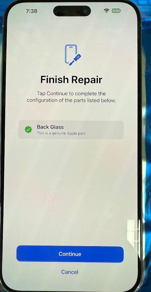 Apple genuine back glass part verification — Cell Base Morecambe